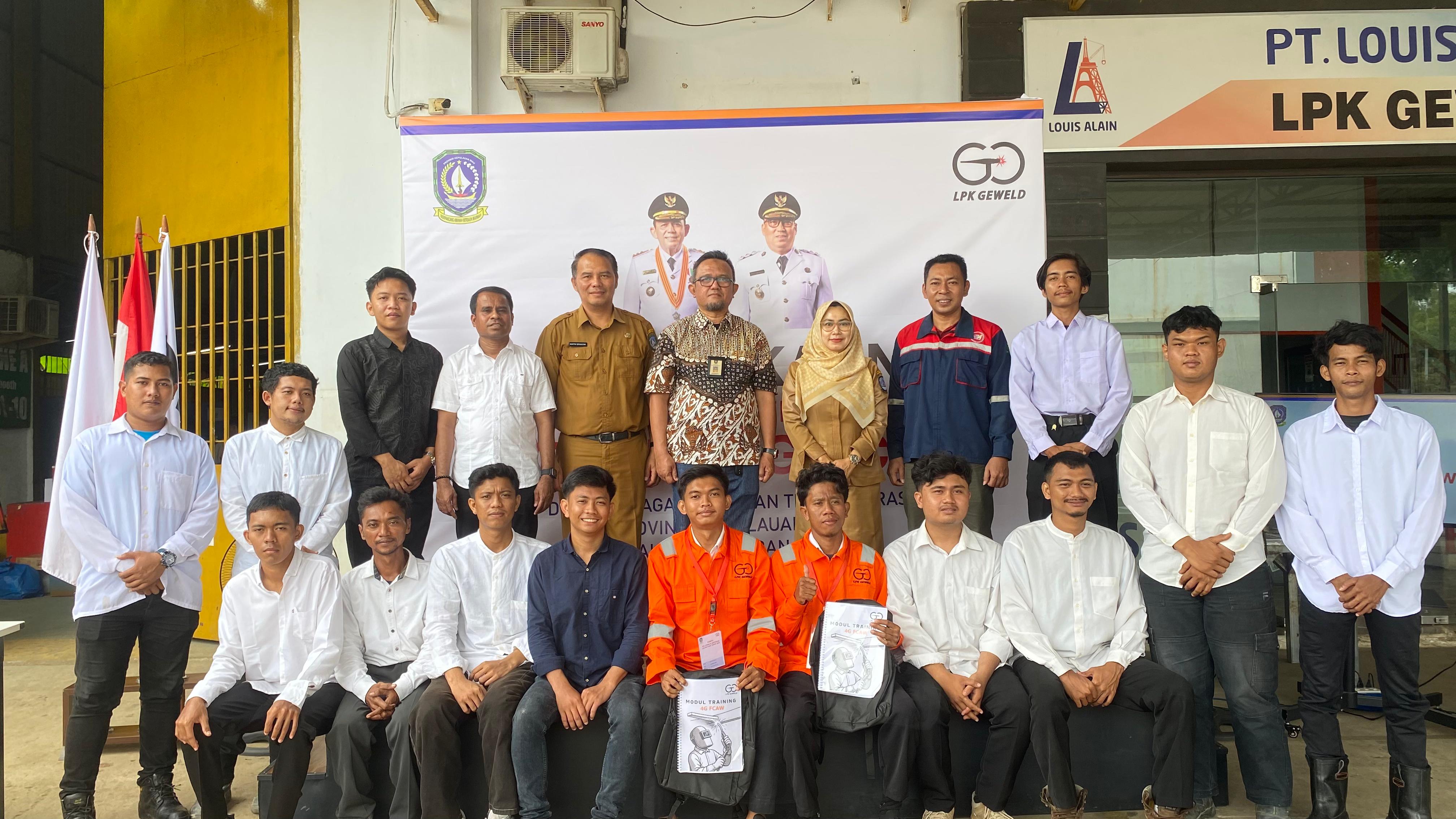 Disnakertrans Kepri Selenggarakan Pelatihan 4G FCAW di LPK Geweld
